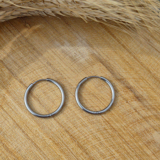 Créoles argent 20 mm